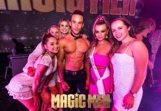 Magic Men Hens with topless waiter