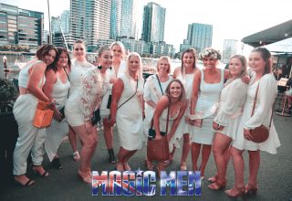 Hens Party in white magic men