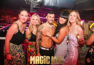 Magic Men Hens with topless waiter