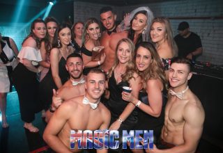 Magic Men Party with topless waiter