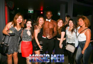 Magic Men Hens Party with topless waiter