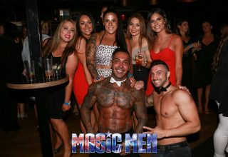 Magic Men Party with topless waiter